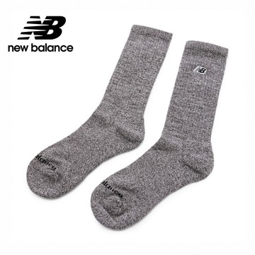【New Balance】 NB 棉質LOGO長襪_中性_灰色_LAS53781WBR