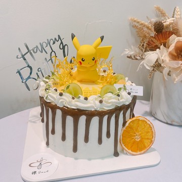 皮卡丘主題蛋糕 公仔自備 客製化 生日蛋糕 鑠甜點 紀念日 巧克力
