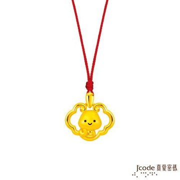 Jcode真愛密碼金飾 蛇麼都如意硬金墜子  送項鍊