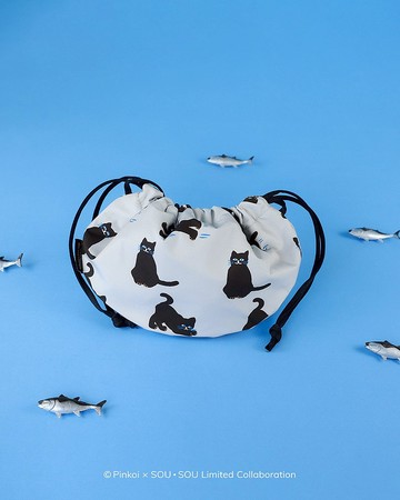 防水布料・【Pinkoi x SOU・SOU】迷你 Mini BAO・黑貓・雙面