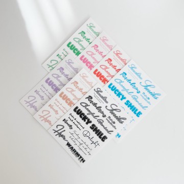 字母設計感 透明貼紙組