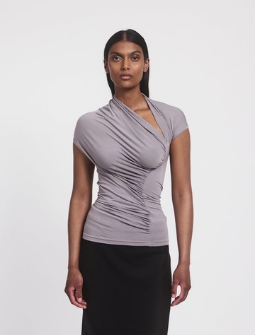 Scarab Micromodal Cut Out Top in Dusk - Ninety Percent