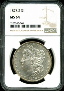 品質保証書付】 アンティークコイン NGC PCGS 1878-S $1 モーガン