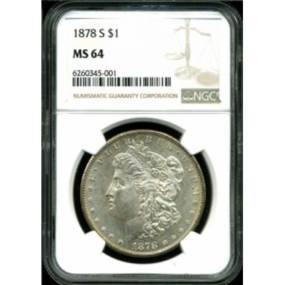 品質保証書付】 アンティークコイン NGC PCGS 1878-S $1 モーガン