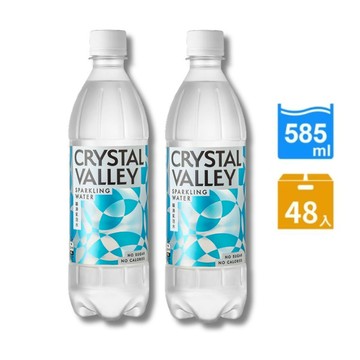 Crystal Valley礦沛氣泡水 585ml(24瓶/箱)*2