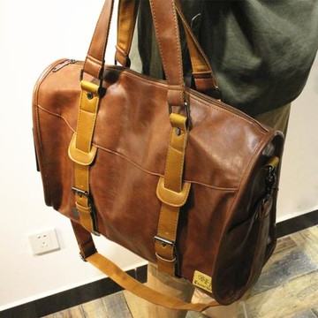 香港I.T JUNG手提包男復古時尚大容量戶外旅行單肩運動斜挎包