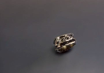 療癒系列-雲紋理黑寶石925銀戒