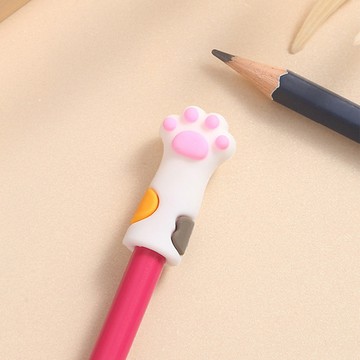 矽膠貓掌筆蓋【多色可選】筆套 筆蓋 8mm-10mm筆桿可用 鉛筆蓋 矽膠筆蓋 鉛筆延長器 三角筆桿 筆芯保護 鉛筆防摔