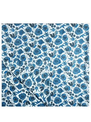 La DoubleJ - Wildbird-print linen tablecloth - unisex - Linen/Flax - 170x130 - Blue
