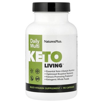 NaturesPlus, Keto Living™，每日多維生素，90 粒膠囊
