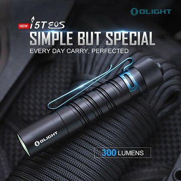 【錸特光電】OLIGHT i5T 簡約黑 300流明 雙向抱夾 EDC 戰術手電筒 尾按按鍵 冷白光 夾帽簷 秒變頭燈