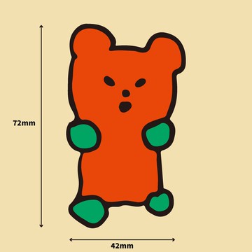 小熊軟糖防水貼紙 | 炸彈口味