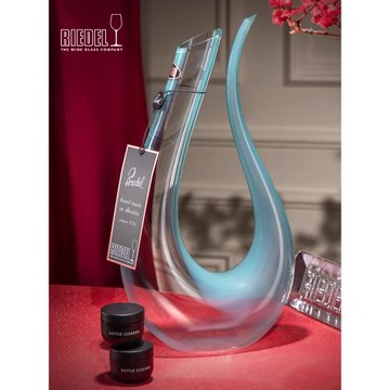 奧地利進口RIEDEL Amadeo豎琴醒酒器 +兩支綠領結紅酒杯套裝