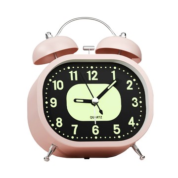 SUNORO 復古機械夜光鬧鐘  粉色
