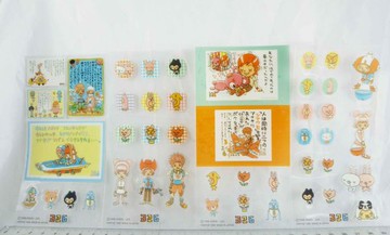 【震撼精品百貨】326坐車ˋ格子ˋ三格ˋ休閒 透明貼紙 共4款  震撼日式精品百貨