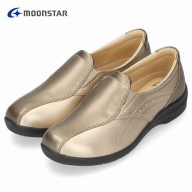 Moonstar Eve 196 ムーンスター レディース スリッポン スニーカー シャンパン 幅広 4e サイドゴア ゴム コンフォート 軽量 防滑 軽量 通販 Lineポイント最大6 0 Get Lineショッピング