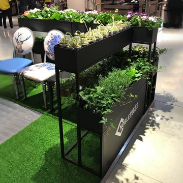 【最低價】【公司貨】鐵藝餐廳隔斷花架置物室戶外陽臺圍欄花槽室外屏風隔柵花箱露臺