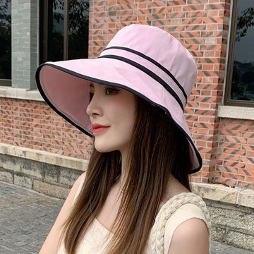 含稅價帽子女新款夏季防曬漁夫帽顯臉小防紫外線太陽帽大檐帽春遮陽帽潮