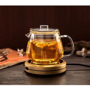 小鴨嘴企鵝玻璃杯耐熱玻璃茶具帶蓋花草茶杯辦公杯玻璃茶壺花茶杯