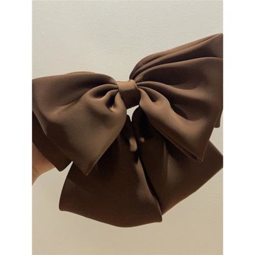 【正臉看得到】顯臉小超大高級緞面雙層蝴蝶結發夾輕奢原創發飾