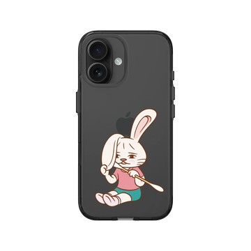 iPhone 16 Clear (相機按鈕) 酷墨灰 - Keigo - Cotton Swab