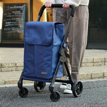 日本cocoro OPEN FRONT 前推式保溫保冷四輪摺疊購物車-35L-多