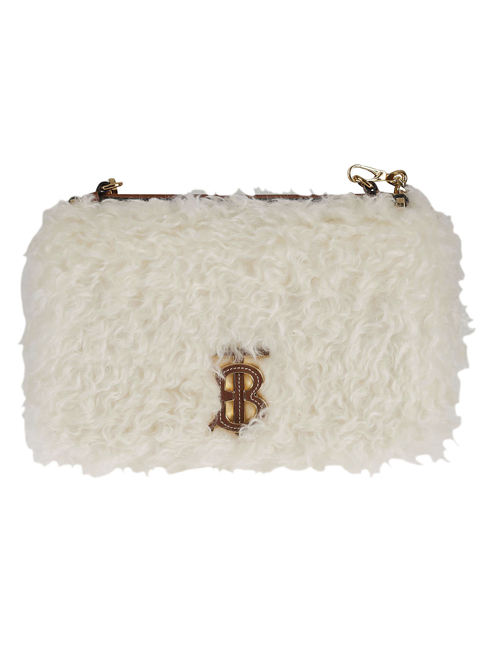 Burberry Fur Logo Shoulder Bag