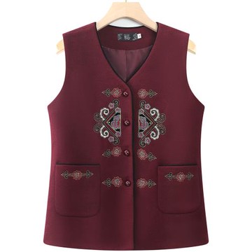 媽媽秋裝馬甲背心春秋款中老年女裝無袖坎肩6070歲老人衣服奶奶裝