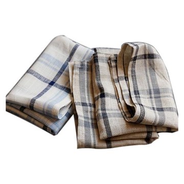 雙色麻本色格子布丨亞麻餐巾茶巾隔熱墊巾樸素質感美食拍照背景布