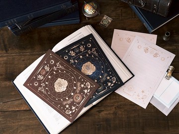 虛構外文書月夜花痴套裝/信文具天體月相月相新月滿月12星座