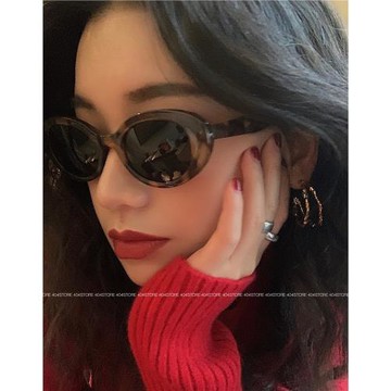 404的店復古貓眼橢圓韓版防紫外線太陽鏡ins街拍偏光墨鏡2025年新