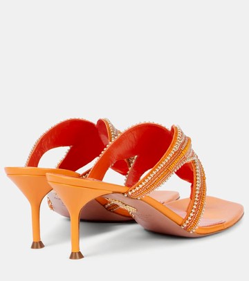 Aquazzura Reef Star beaded leather thong sandals