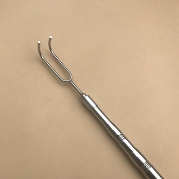 新款 不銹鋼無尖雙爪鉤 8mm螺口平頭小鉤子 2米5米伸縮抄網桿漁具