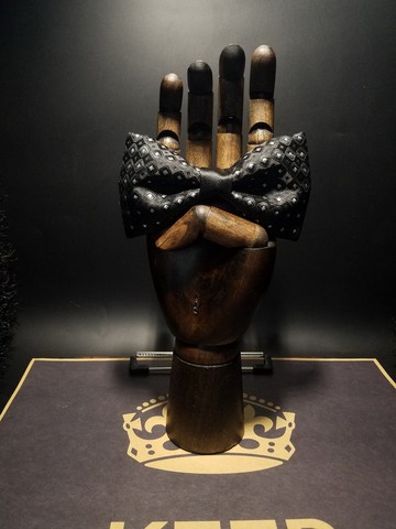 黑色銀點領結領花復古禮服蝴蝶結