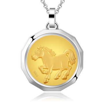 KATROY・ 項鍊・金飾・十二生肖 ・馬肖 ・馬上有錢