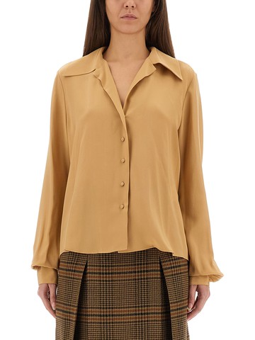 saint laurent silk crepe de chine blouse