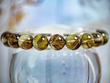 【魔晶宙斯水晶】天然頂級半盆塔山茶黃晶 水晶手串手鍊 一物一拍