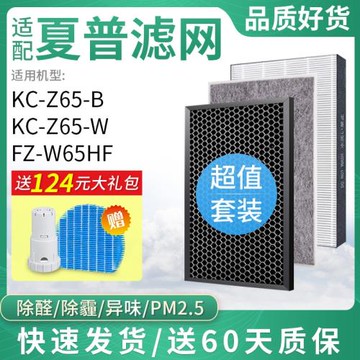 適配夏普清凈機清新機空氣凈化器濾網KC-Z65-B/W/FZ-W65HF濾芯