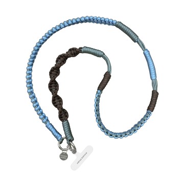 長版｜咖藍編織尼龍手機掛繩