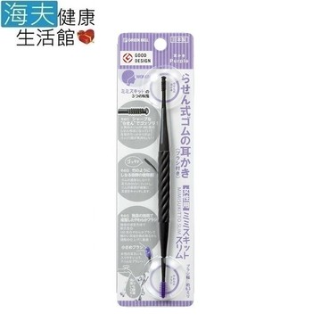 【日本GB綠鐘】海夫健康生活館 匠之技 專利附矽膠頭刷360°旋轉耳扒(G-2191)(三包裝)