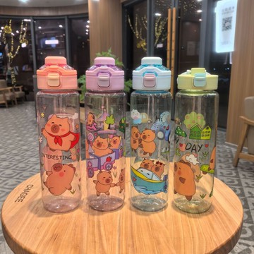 現貨🔥隔日到貨 labubu水壺 水豚水瓶 可愛卡通水杯水瓶 高顏值水瓶800ml 兒童水瓶 吸管水瓶 水壺 日常使用