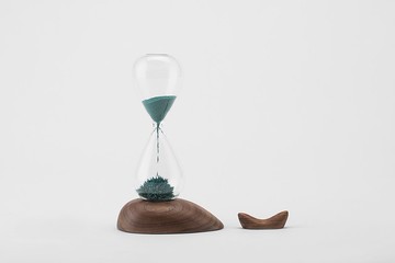 鯨魚沙漏 磁力胡桃木 套組 禮盒