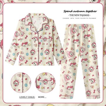 2025超火女童睡衣新款秋季拉布布寶寶長袖小女孩云朵棉家居服套裝