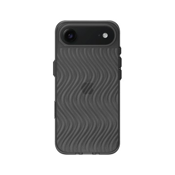 iPhone Air Clear (相機按鈕) 酷墨灰 - Textured Glass: Luminous Sculpture 玻璃紋理系列：光映雕塑 - 水波紋理玻璃