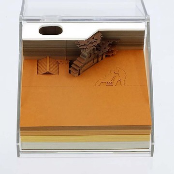 【免運】paperwill/紙志寬窄巷子立體模型創意便簽紙禮品紙雕便利