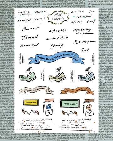 【什物】On the desk 霧面透明貼紙