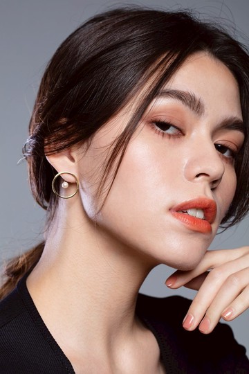 925純銀天然珍珠耳環-Circle