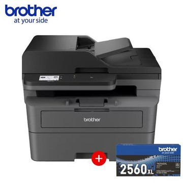 Brother MFC-L2885DW 黑白雷射傳真多功能印表機+TN2560XL 原廠黑色碳粉匣1入