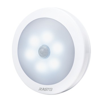 RASTO AL1圓形LED六燈珠磁吸感應燈 附黏貼片 81 x 28mm 白光  1個