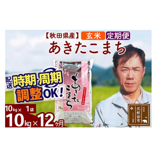 ふるさと納税 秋田県 北秋田市 《定期便12ヶ月》＜新米＞秋田県産 あきたこまち 10kg(10kg袋) 令和5年産 お届け時期選べる 隔月お届けOK お米 みそら…